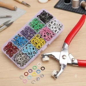 KVVTRADES Metal Snap Fastener Plier Tool Kit Metal Buttons