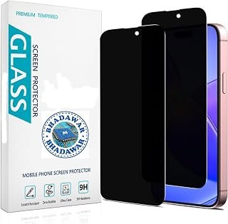 [PACK OF 1 Tempered Privacy Glass Design for IPHONE 16 Glass Full Coverage Anti-Spy 9H Hardness Screen Protector Guard with Easy Installation Kit