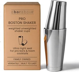 Stainless Steel Boston Shaker: 2-Piece Set: 18oz Unweighted & 28oz Weighted Professional Bartender Cocktail Shaker