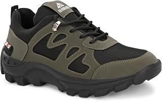 Leo's Fitness Men's Water Resistant Outdoor Trekking Shoe, Lace-Up Trail Running Sports Sneakers, Hiking Shoes for Men