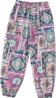 Tagas Girls Printed Track Pants | Soft Cotton Joggers with Elastic Waist | Kids Casual Wear Pyjama for Girls (5-13 Years)